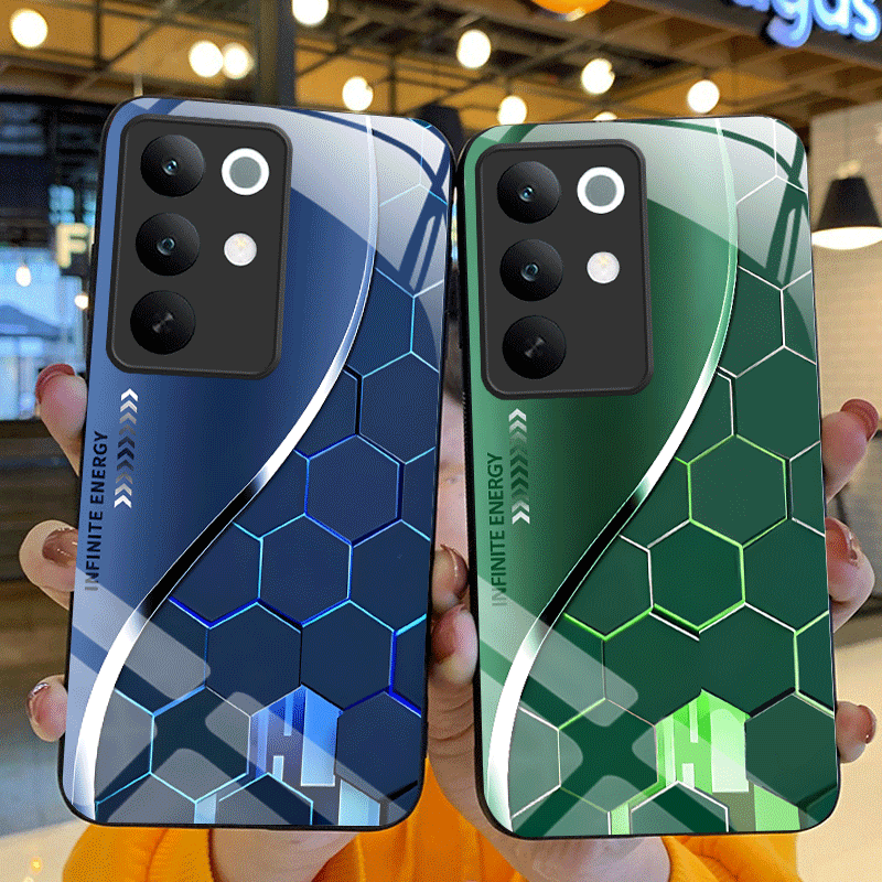 Gradient Color Case - Funda de vidrio templado duro para