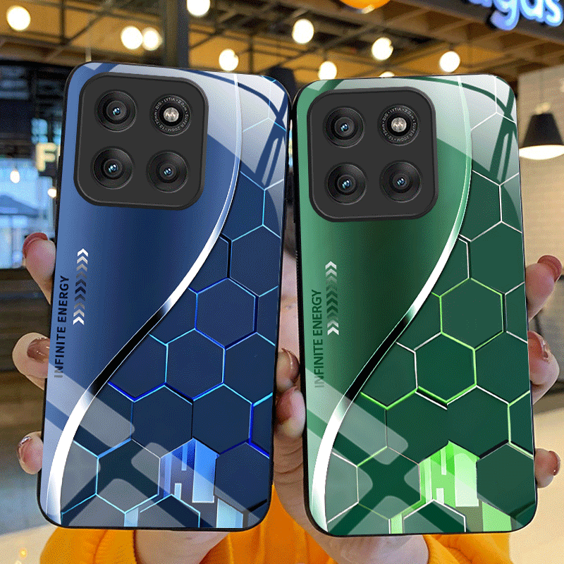 Gradient Color Case - Funda de vidrio templado duro para